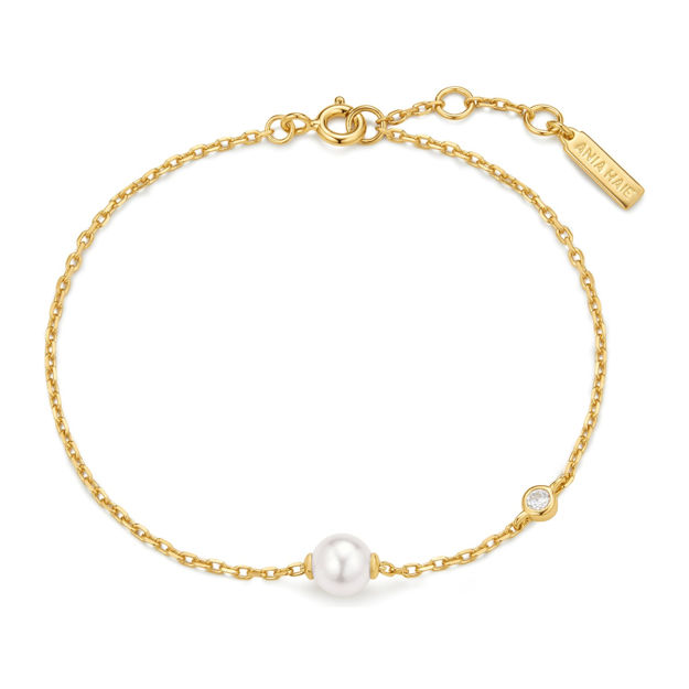 Ania Haie gold shell pearl bracelet