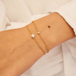 Ania Haie gold shell pearl bracelet