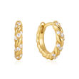 Ania Haie gold sparkle twisted hoop earrings