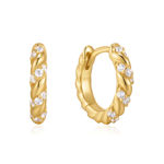 Ania Haie gold sparkle twisted hoop earrings