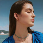 Ania Haie gold sparkle twisted hoop earrings