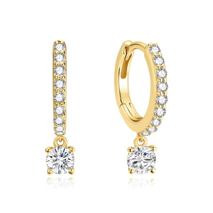 Ania Haie gold dangling sparkle hoop earrings