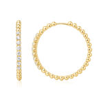 Ania Haie gold large claw sphere hoop earrings