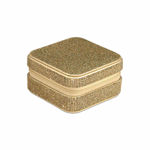 Sif Jakobs reisesmykkeskrin gull glitter 100x100x50mm