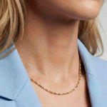 Sif Jakobs forgylt sølv halskjede Savona 40+5cm