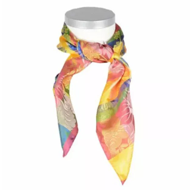 Almoge silkesjerf gult, rødt, blått & grønt