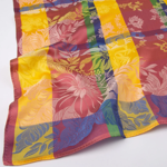 Almoge silkesjerf gult, rødt, blått & grønt