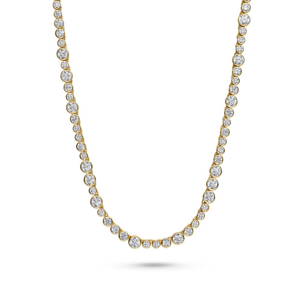 Sif Jakobs forgylt sølv halssmykke Sardinien Altro med Cubic Zirconia