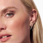 Sif Jakobs forgylt sølv øreringer Ellera Waves Grande med Cubic Zirconia