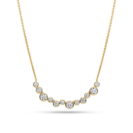 Sif Jakobs forgylt sølv halssmykke Sardinien Dodici med Cubic Zirconia