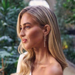 Sif Jakobs forgylt sølv øreheng Sardinien Lungo Piccolo med Cubic Zirconia