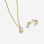 Sif Jakobs forgylt sølv halssmykke Sardinien Ovale med Cubic Zirconia