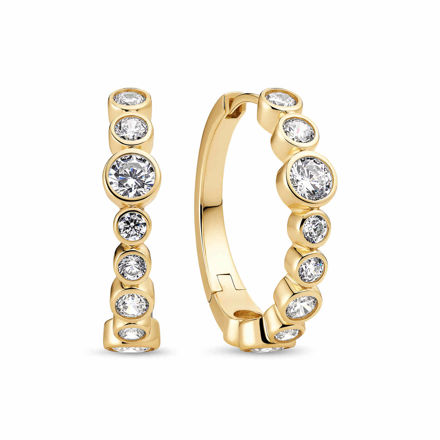 Sif Jakobs forgylt sølv øreringer Sardinien Creolo med Cubic Zirconia