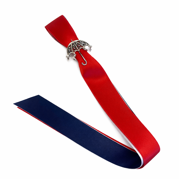 17.mai sløyfe mellomstor Paraply oksidert sølv