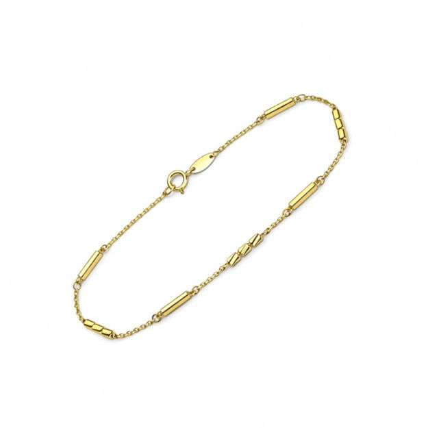 Gull 585 armbånd Anker med staver 18cm