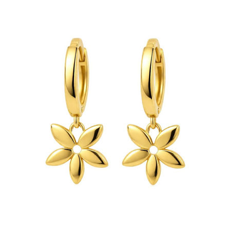 CAIA forgylt sølv øreheng blomst