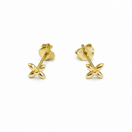 Forgylt sølv øredobber blomst