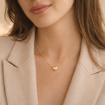 Caia Gold 375 halssmykke hjerte 6x7.5mm 43cm