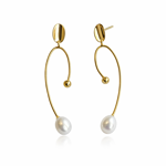 Forgylt sølv øreheng perle / kule