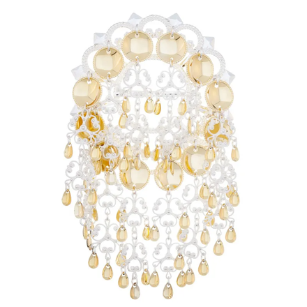 Sølje hvitt/forgylt sølv, doble heng