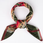 Eufemia silkeskjerf gult, grønt & rødt