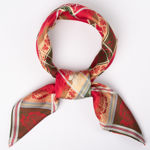 Eufemia silkeskjerf gult & rødt