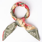 Eufemia silkeskjerf grønt, rødt & gult