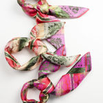 Gabriella silkeskjerf gult, rødt & grønt