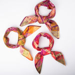 Mimmi Silkeskjerf rosa & gul