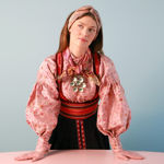 Mimmi Silkeskjerf rosa & gul