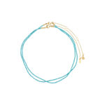 HAZE halskjeder 2-i-1 sett, blå/gullbelagt