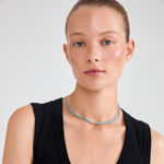 HAZE halskjeder 2-i-1 sett, blå/gullbelagt