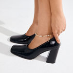 PRISM ankelkjede hvit/gullbelagt