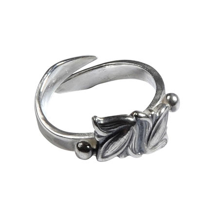 Espeland Vestfold liten ring oksidert sølv