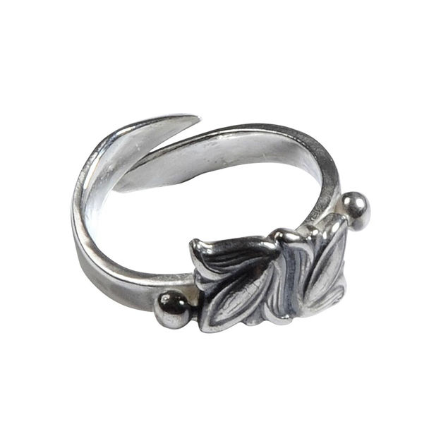 Espeland Vestfold liten ring oksidert sølv