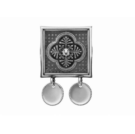 Espeland Vestfold støl til skinnbelte oksidert sølv