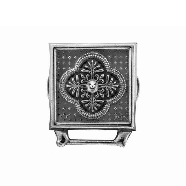 Espeland Vestfold veskestøl til skinnbelte oksidert sølv