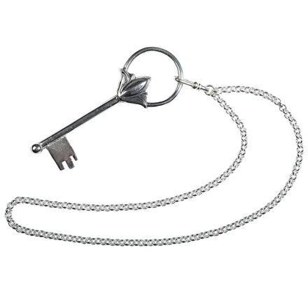 Espeland Vestfold nøkkel m/sølvlenke oksidert sølv