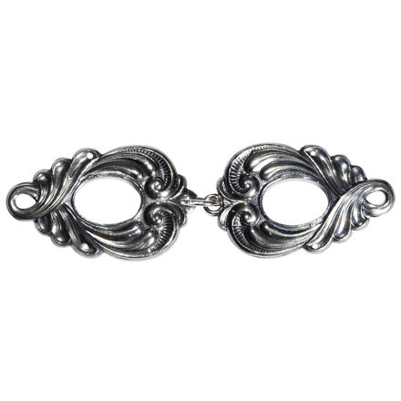 Espeland Vestfold capehekte oksidert sølv