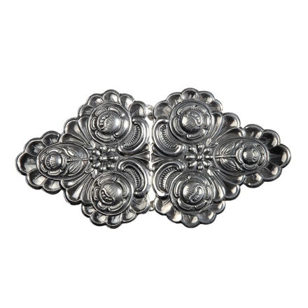 Espeland Vestfold liten beltespenne til skinnlist oksidert sølv