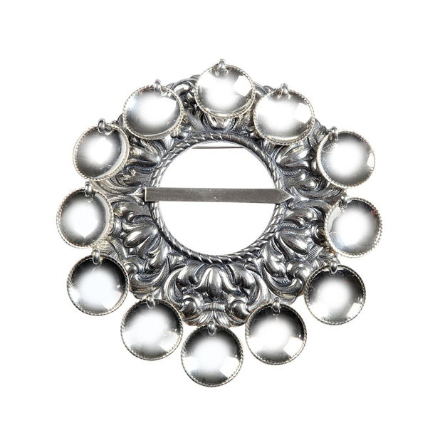 Espeland Vestfold brystsølje oksidert sølv