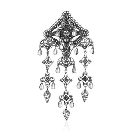 Espeland Bergen sølje oksidert sølv