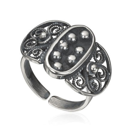 Espeland Bergen ring oksidert sølv