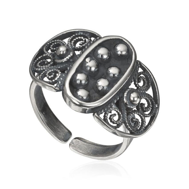 Espeland Bergen ring oksidert sølv