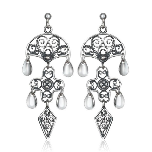 Espeland Bergen øreheng oksidert sølv