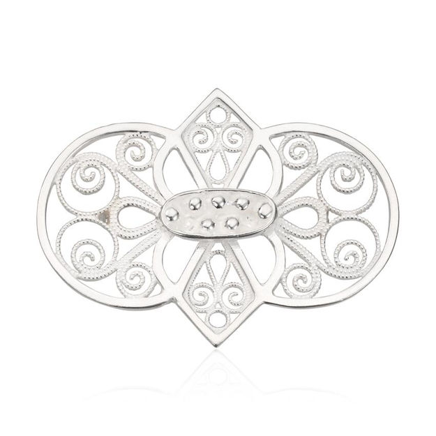 Espeland Bergen beltestøl hvitt sølv