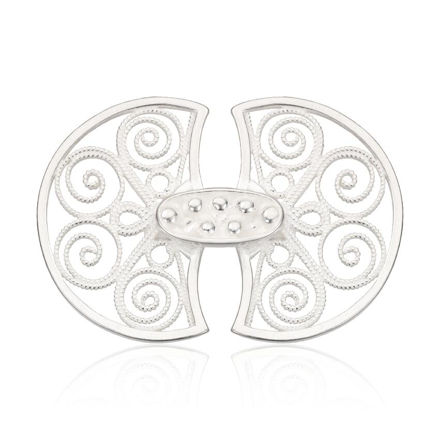 Espeland Bergen beltespenne hvitt sølv