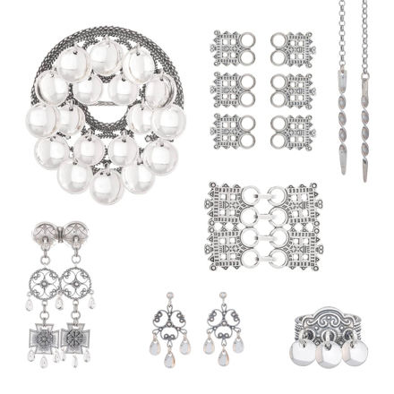 Bunadssett Sunnfjord oksidert sølv