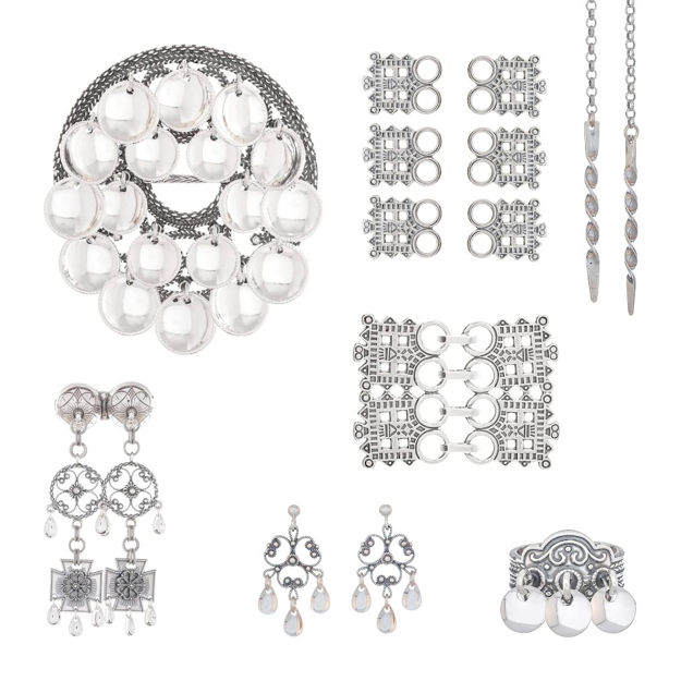 Bunadssett Sunnfjord oksidert sølv