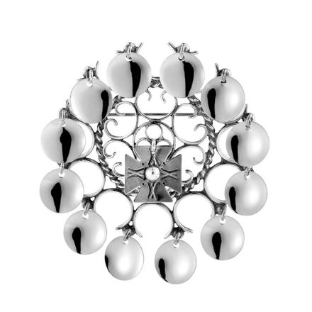 Espeland Rogaland sølje stor oksidert sølv